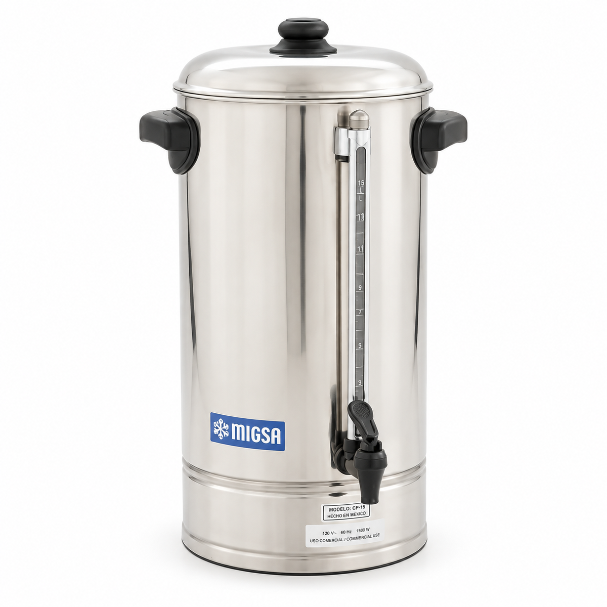 Cafetera Percoladora MIGSA CP-15 | 15 L | 90 Tazas