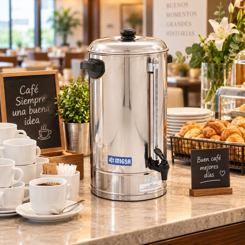 Cafetera Percoladora MIGSA CP-15 | 15 L | 90 Tazas
