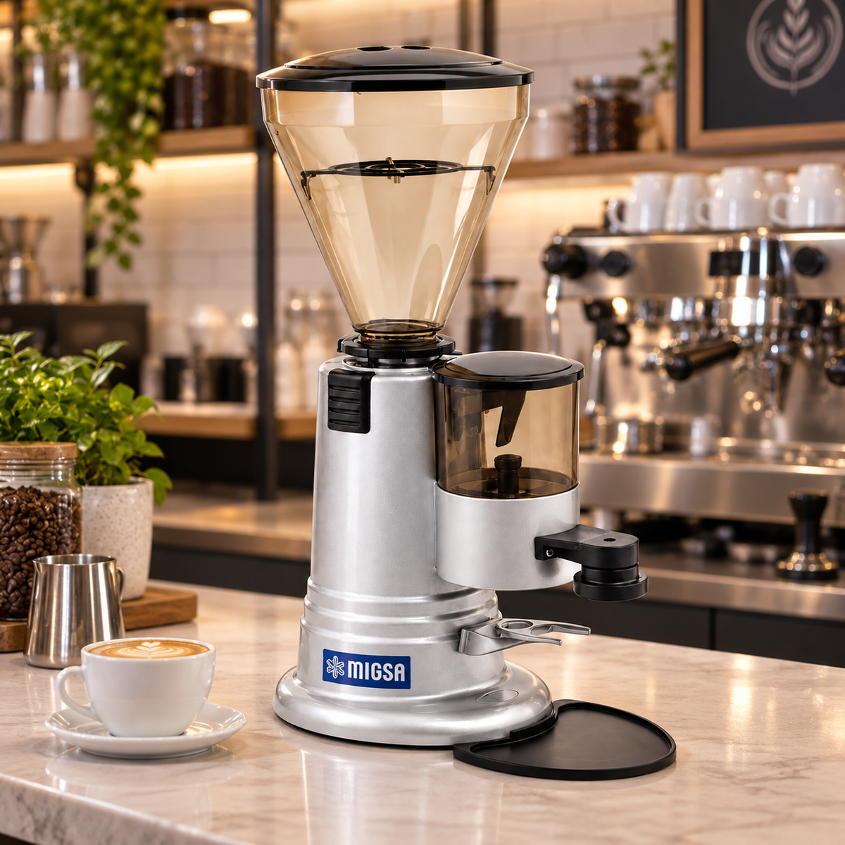 Molino de Café Profesional MIGSA CG-300 | Tolva 1.5 kg | Dosificador 400 g