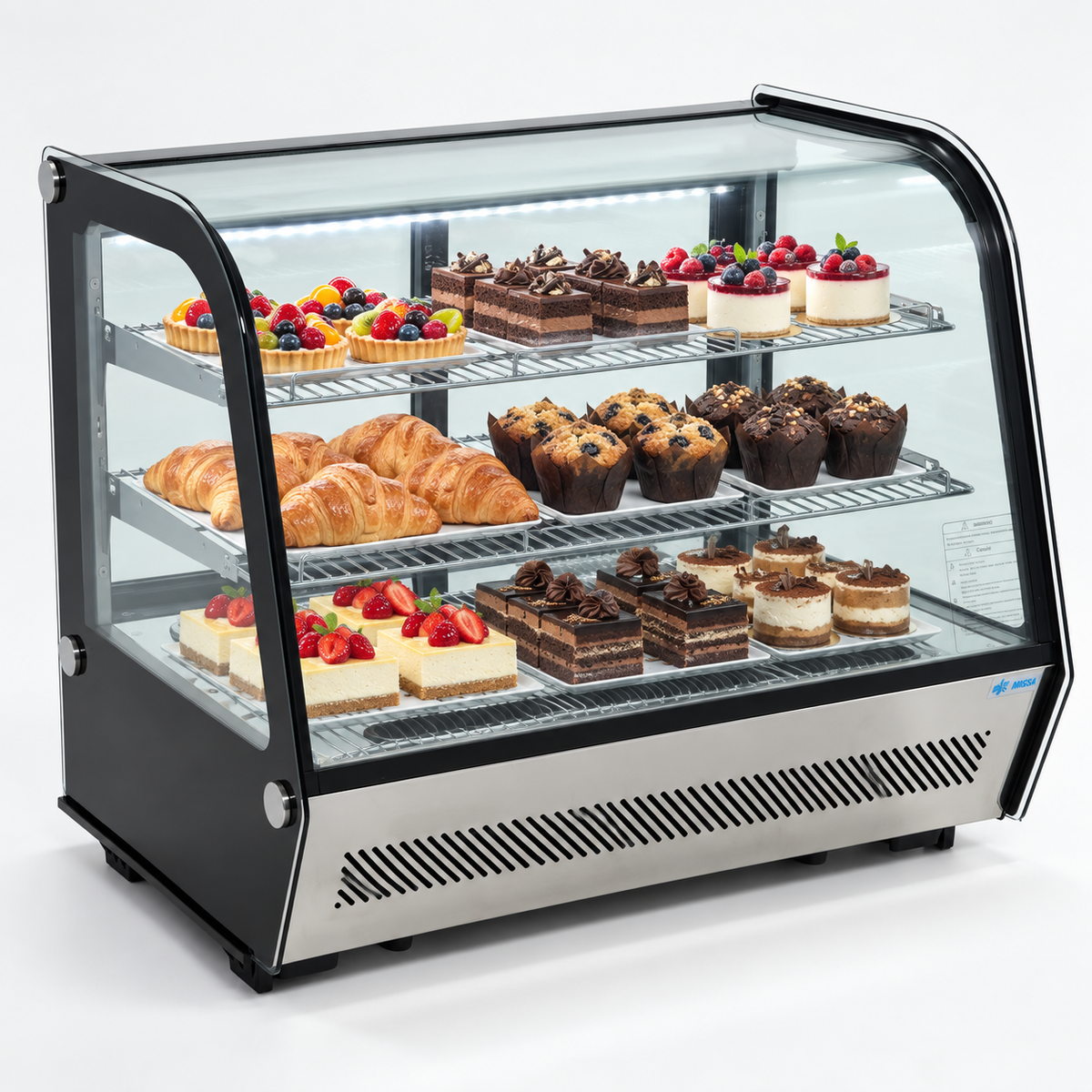 Vitrina Refrigerada Cristal Curvo MIGSA RTW-160L4 | 160 L | Antiempañante