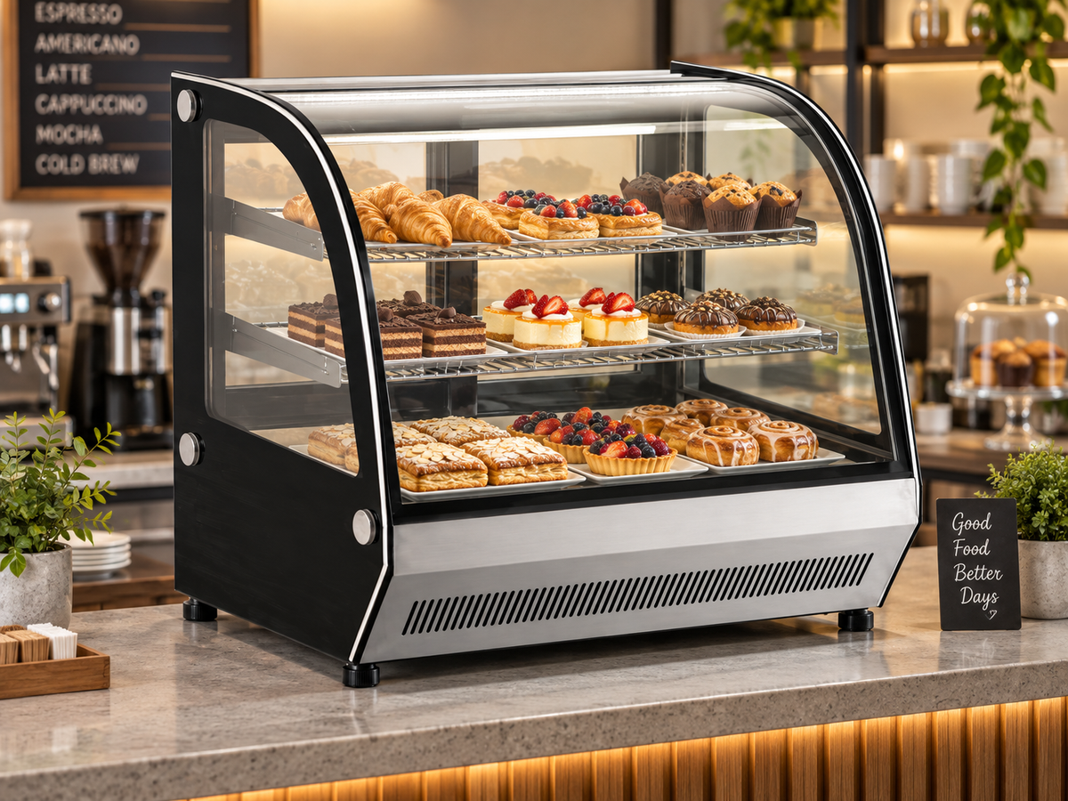 Vitrina Refrigerada Curva MIGSA GN-900CT | Sobre Mostrador | 90 cm