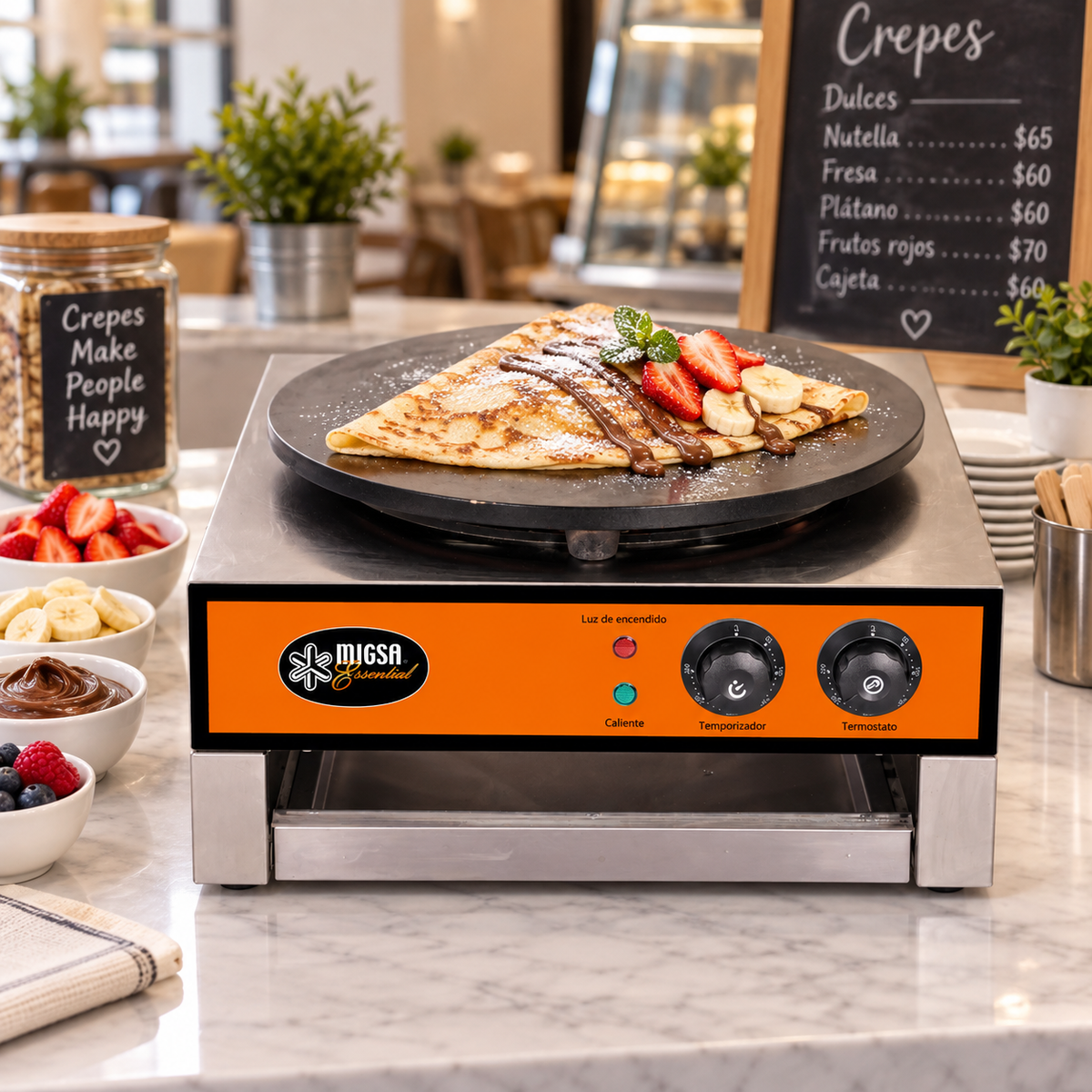 Crepera Eléctrica Profesional MIGSA CME-1 | 40 cm