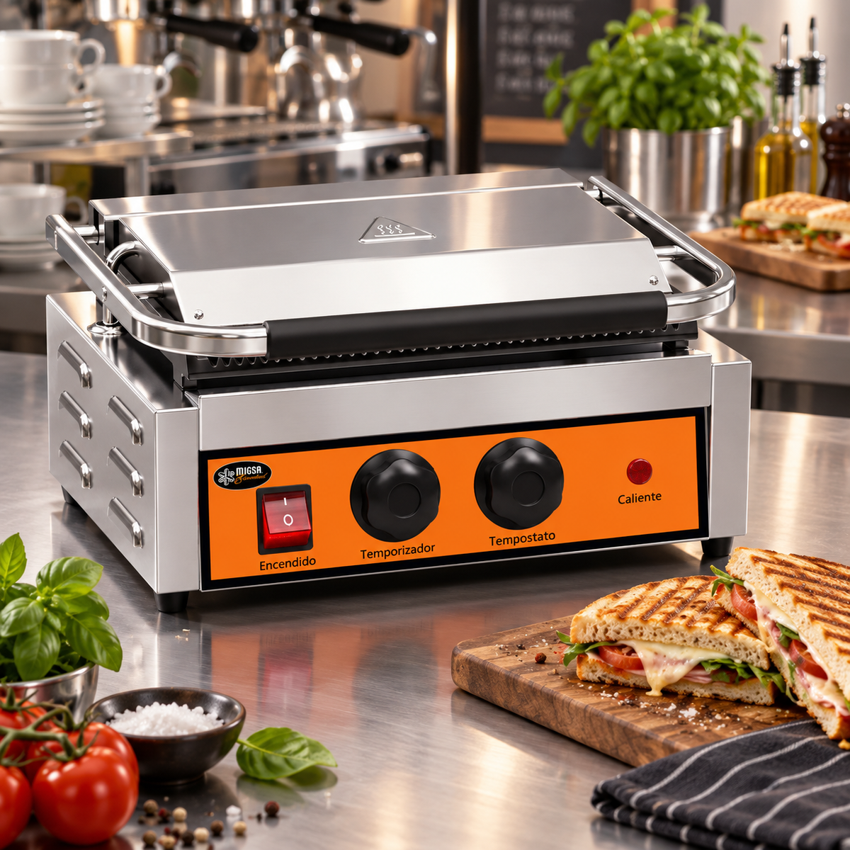 Plancha Panini MIGSA Essential PPME-2 | Acero Inoxidable