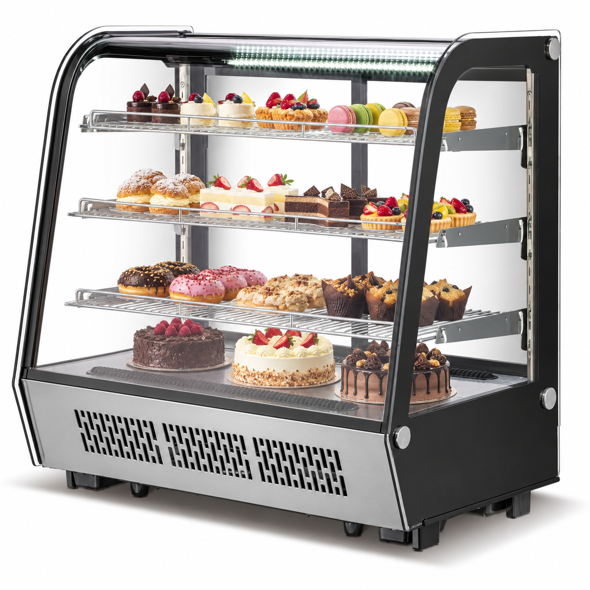 Vitrina Refrigerada Curva MIGSA CW-145R | 145 L | 4 Niveles
