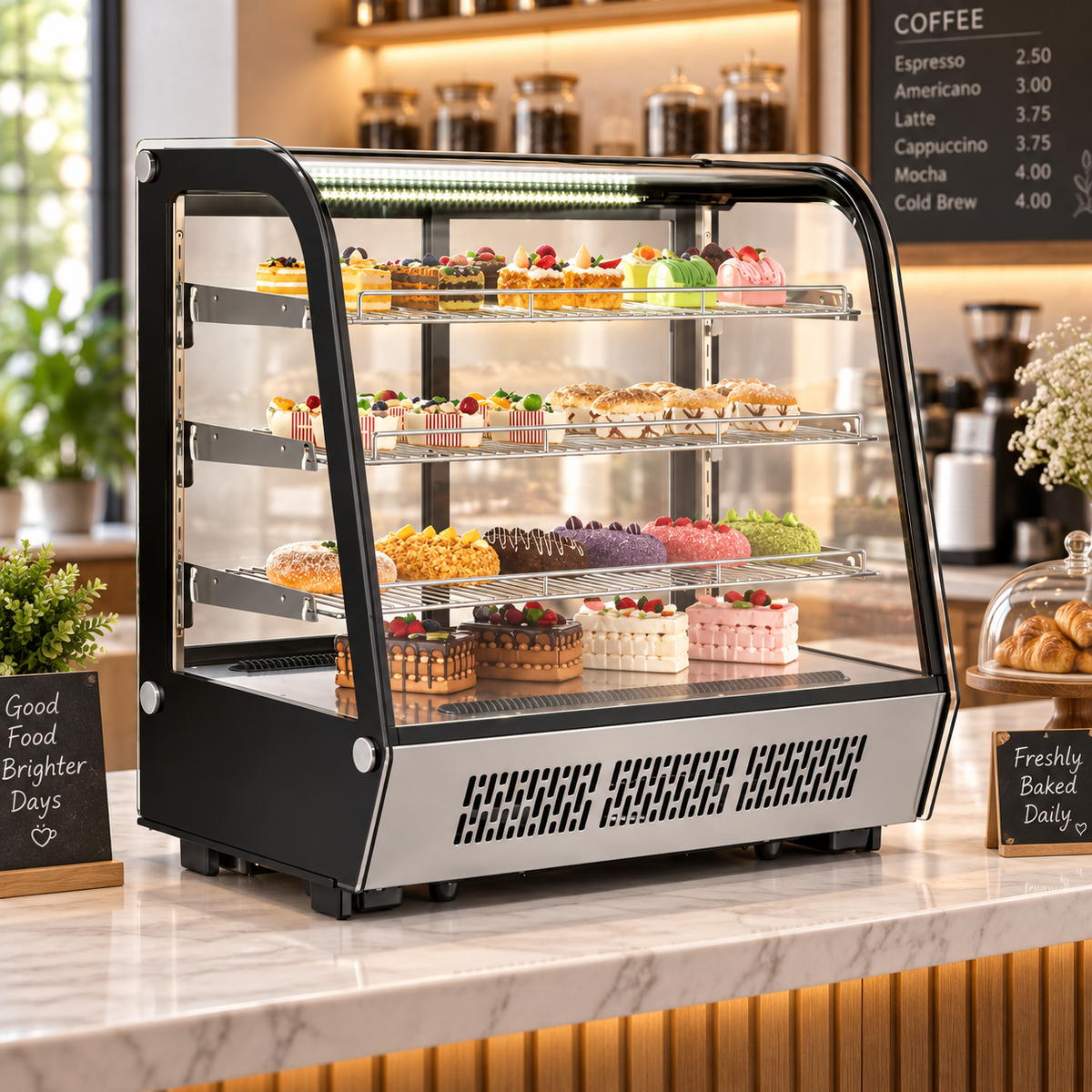 Vitrina Refrigerada Curva MIGSA CW-145R | 145 L | 4 Niveles