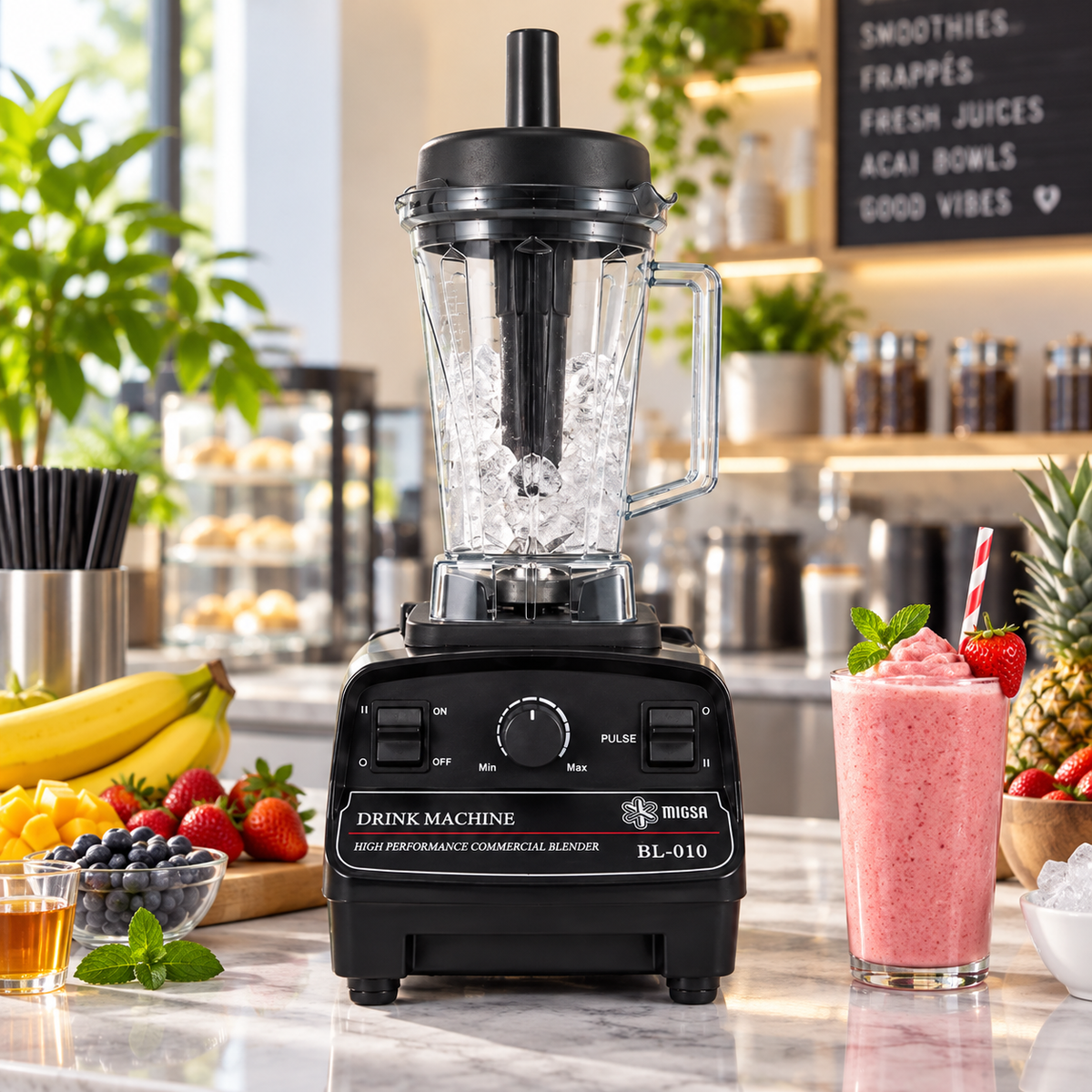 Licuadora Comercial MIGSA BL-010 | 2 L | 2 HP | 28,000 RPM