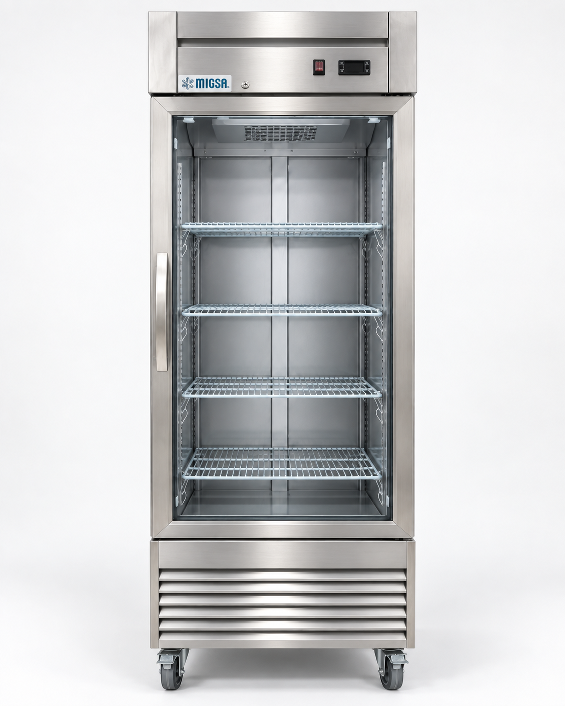 Refrigerador Vertical MIGSA UR-27C-1G | 23 pies³ | 1 Puerta de Cristal | 650 L