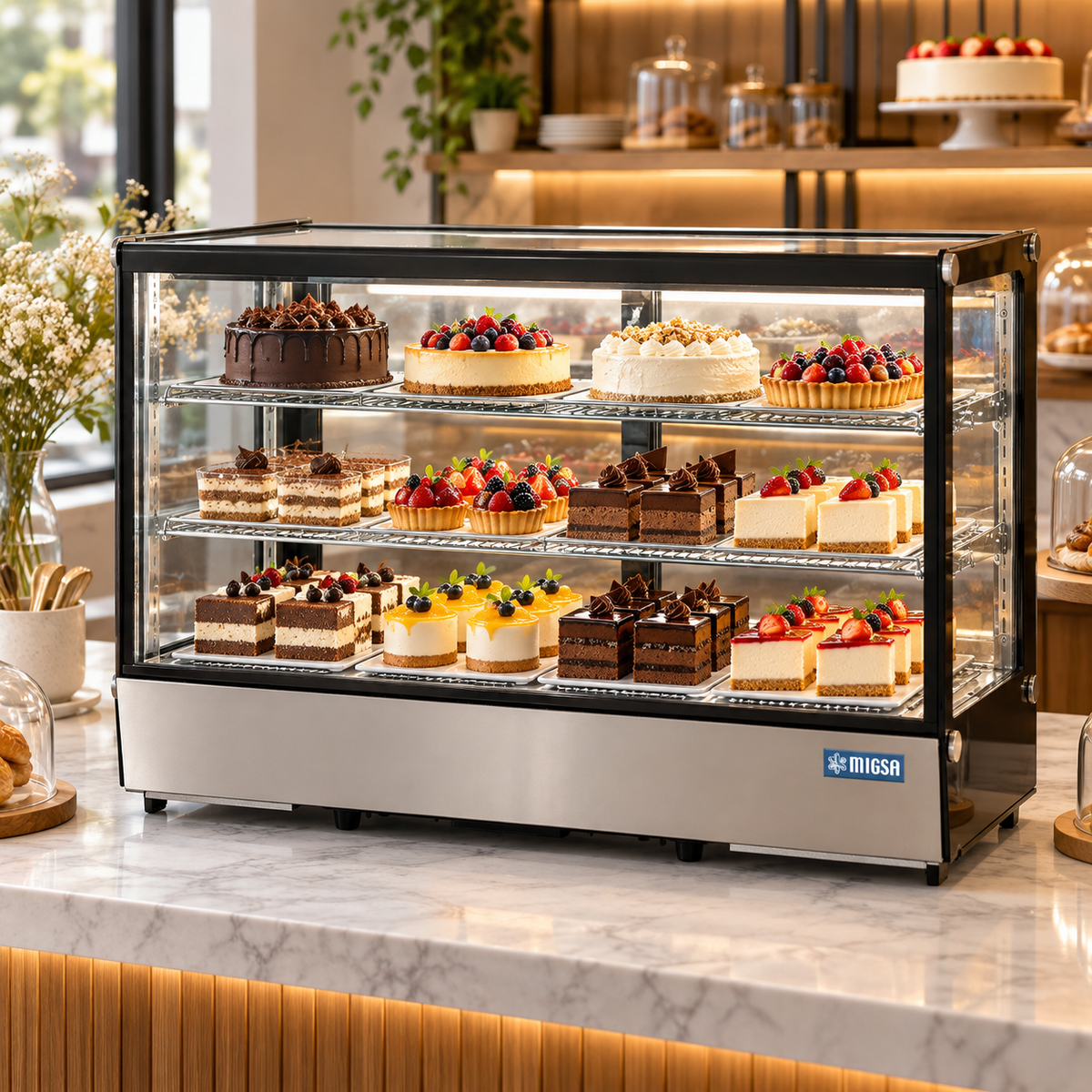 Vitrina Refrigerada MIGSA CW-235 | 288 L | Cristal Recto | 4 Niveles | 110 V