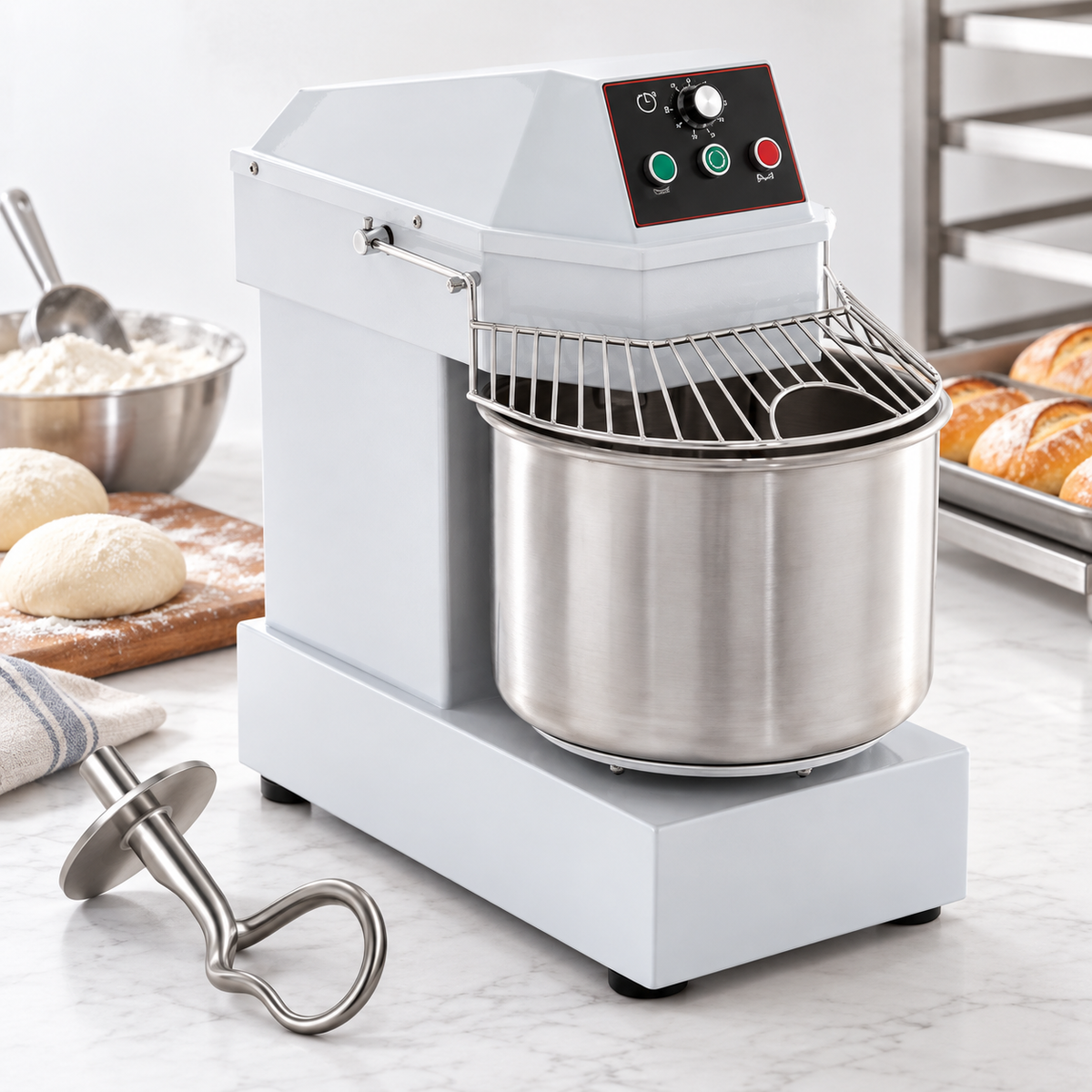 Amasadora de Espiral 20 L Starmax by MIGSA HD-20A | 110 V | Hasta 8 kg de Harina