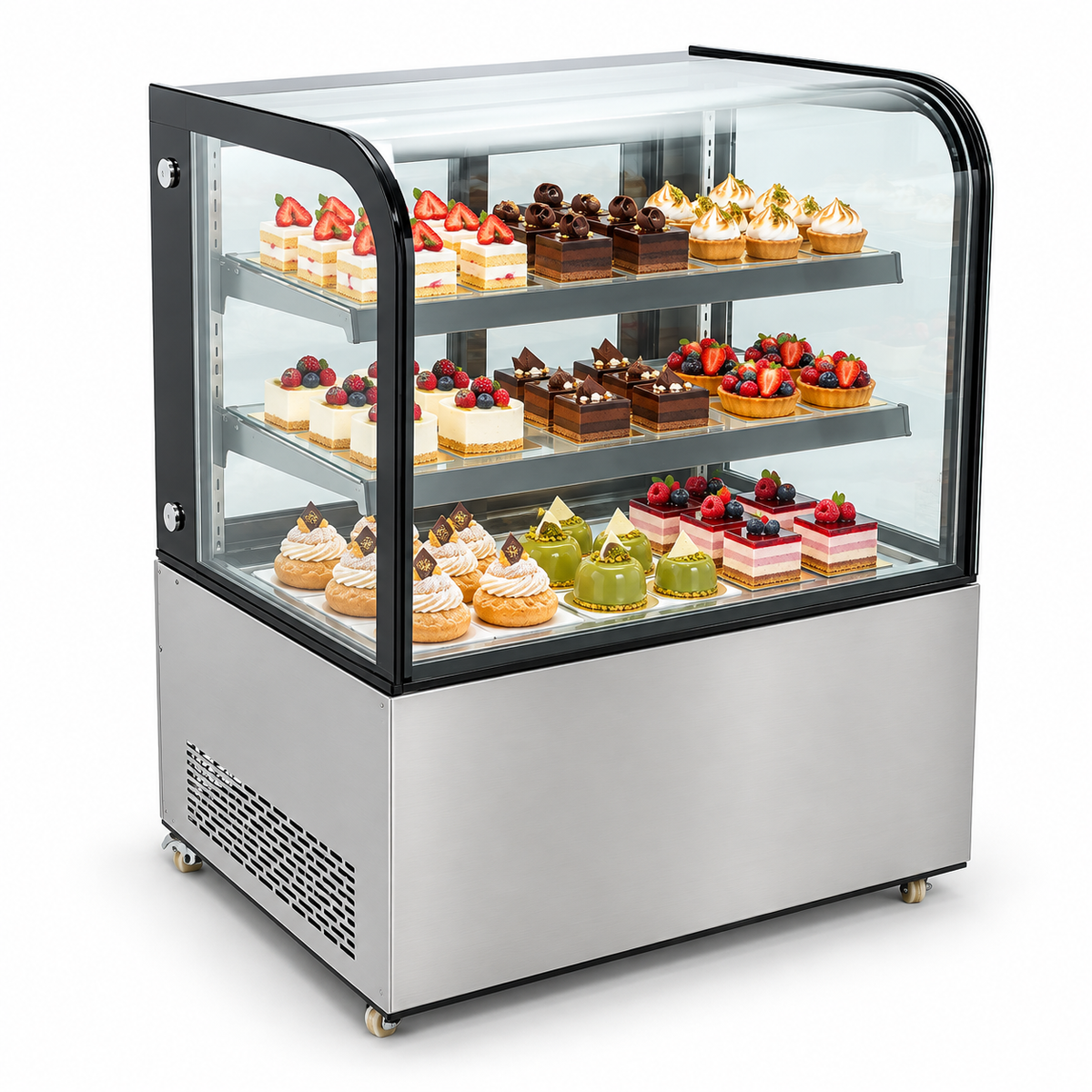 Vitrina Refrigerada de Piso MIGSA ARC-270Y | 270 L | Cristal Curvo | 110 V