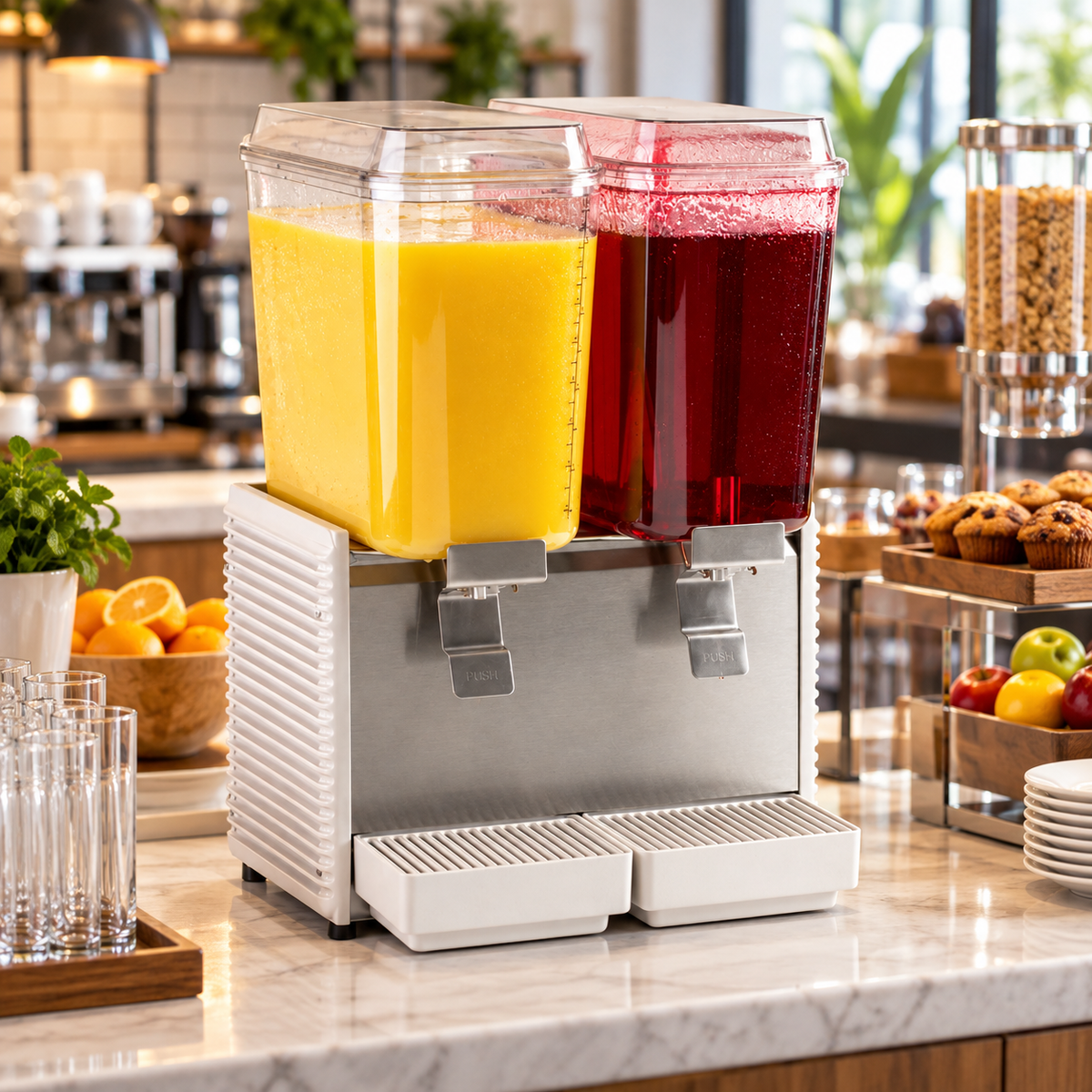 Dispensador de Bebidas Crathco D25-4 | 2 Tazones de 18.9 L | Refrigerado