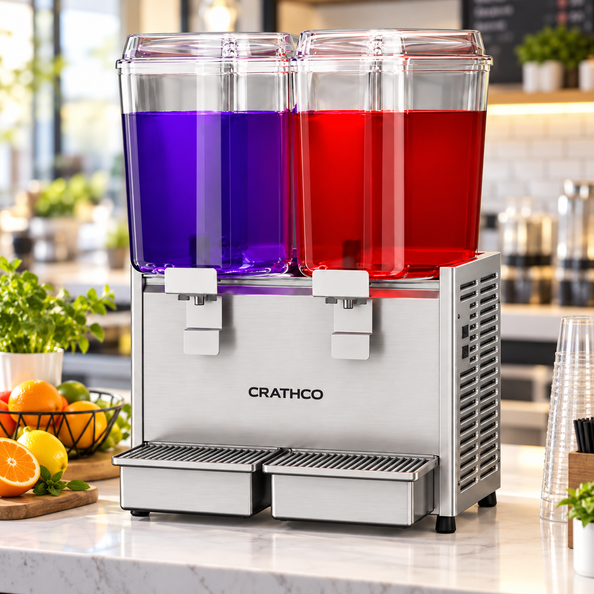 Dispensador de Bebidas Refrigeradas Crathco D25-3 | 2 Tazones de 18.9 L | 115 V